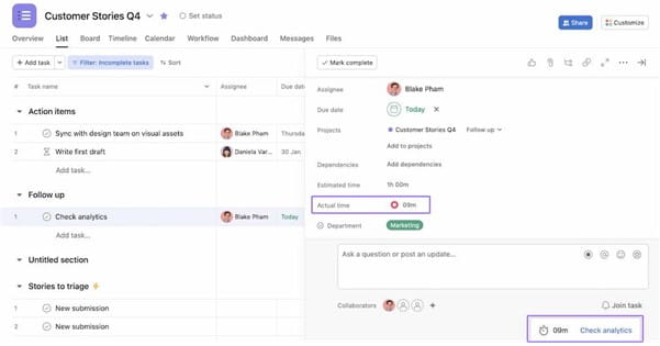 power of integration with Asana